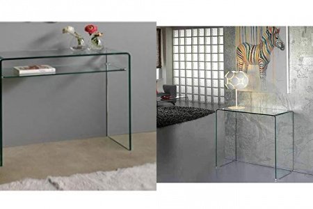 Mesa consola cristal