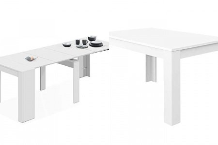 Mesa extensible blanca