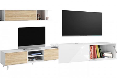 Mueble bajo tv blanco