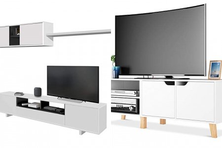 Mueble salón tv blanco