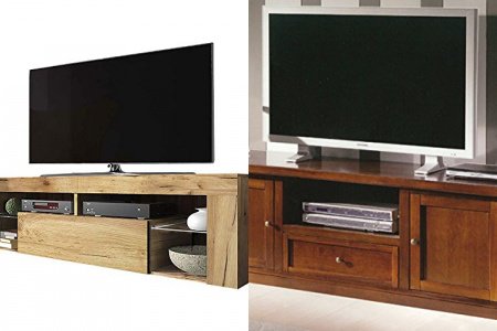 Mueble tv madera oscura