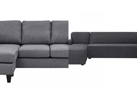 Sofá chaise longue gris