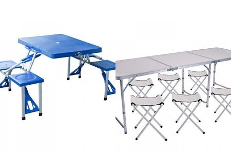 Conjunto de mesa y sillas de camping