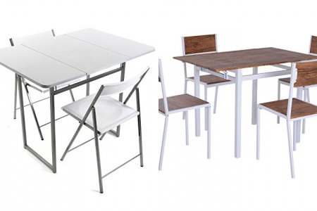 Conjunto mesa plegable y sillas cocina