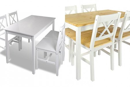 Conjunto mesa y sillas cocina madera