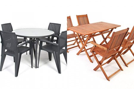 Conjunto mesa y sillas jardín
