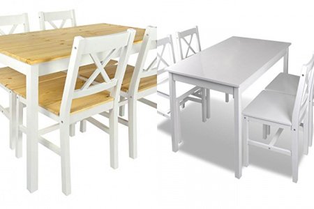 Conjunto sillas y mesa madera