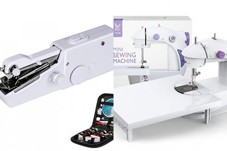 Maquina de coser portátil de mano batería