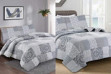 Colcha patchwork cama 150