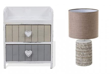 Mesita de noche shabby chic